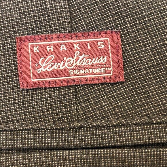 Khakis Levi Strauss Signature Mens 36/32 Classic Fit Career Pants Double Pleated - Picture 6 of 9